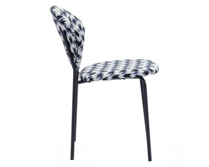 ZUO Clyde Dining Chair (Set Of 2) - Houndstooth/Black