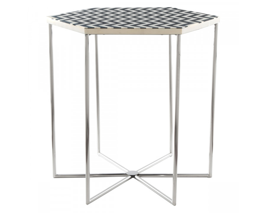 ZUO - Forma Side Table in Multi-Color/Silver