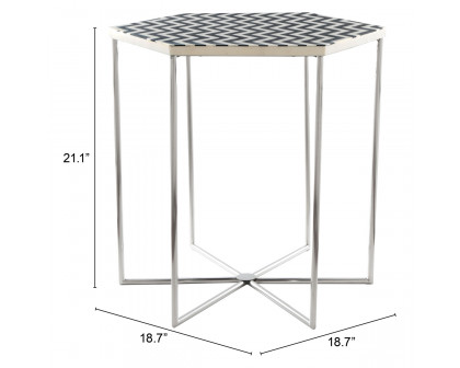 ZUO - Forma Side Table in Multi-Color/Silver