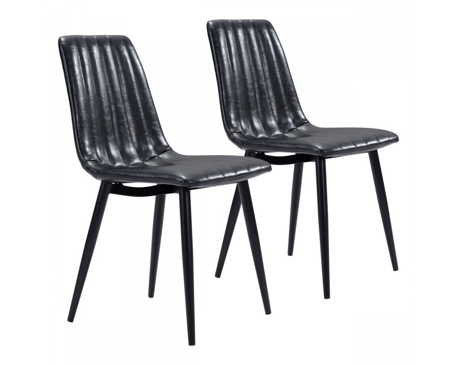 ZUO Dolce Dining Chair (Set Of 2) - Vintage Black/Black