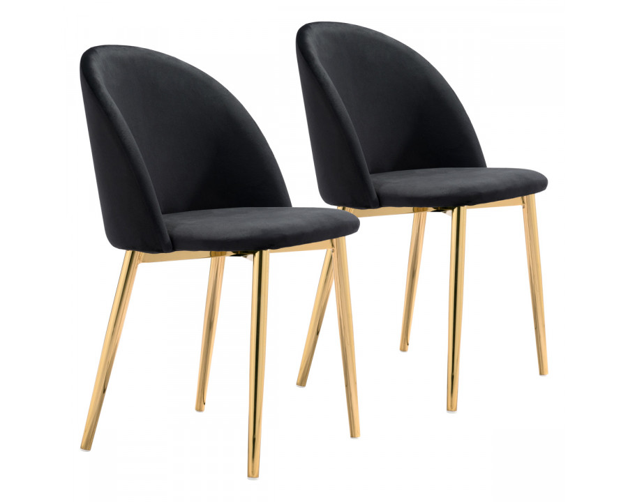 ZUO Cozy Dining Chair (Set Of 2) - Black/Gold