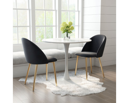 ZUO Cozy Dining Chair (Set Of 2) - Black/Gold