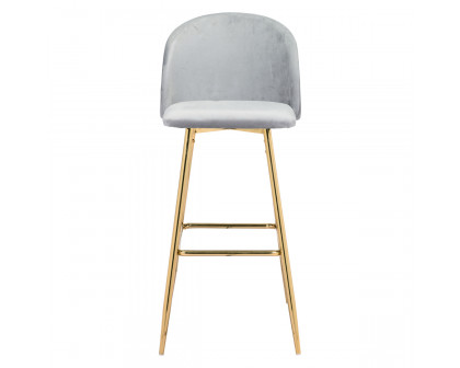 ZUO Cozy Bar Chair - Gray/Gold