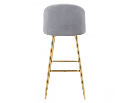 ZUO Cozy Bar Chair - Gray/Gold