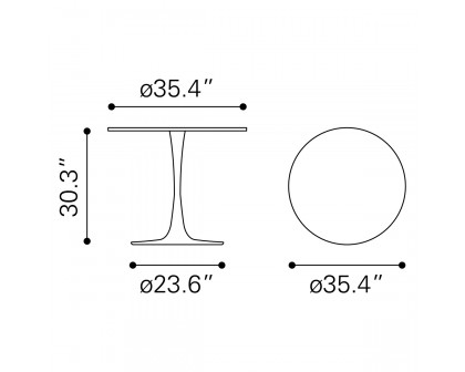 ZUO Opus Dining Table - White