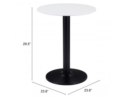 ZUO Alto Bistro Table - White/Black