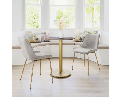 ZUO Alto Bistro Table - Brown/Gold