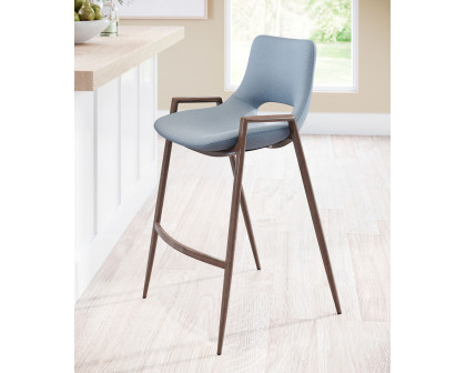 ZUO Desi Counter Chair (Set Of 2) - Gray/Dark Brown