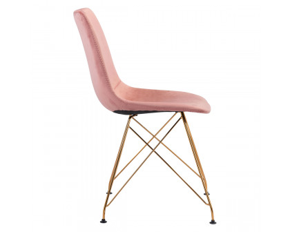 ZUO - Parker Dining Chair (Set Of 4) in Pink/Gold