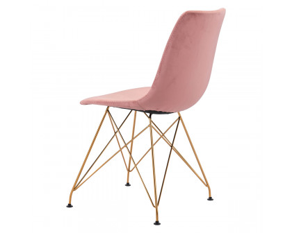 ZUO - Parker Dining Chair (Set Of 4) in Pink/Gold