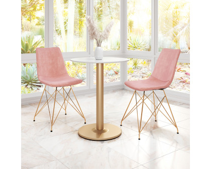 ZUO - Parker Dining Chair (Set Of 4) in Pink/Gold