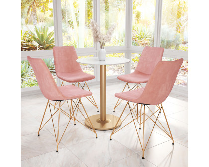 ZUO - Parker Dining Chair (Set Of 4) in Pink/Gold