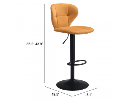 ZUO Salem Bar Chair - Yellow/Black