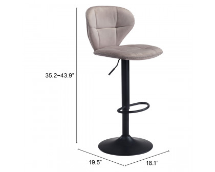 ZUO Salem Bar Chair - Gray/Black