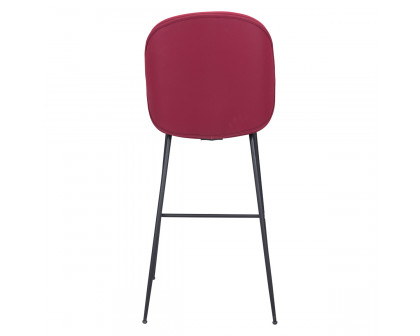 ZUO Miles Bar Chair - Red/Black