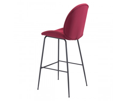 ZUO Miles Bar Chair - Red/Black