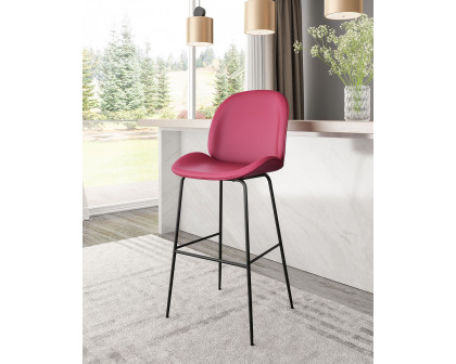 ZUO Miles Bar Chair - Red/Black