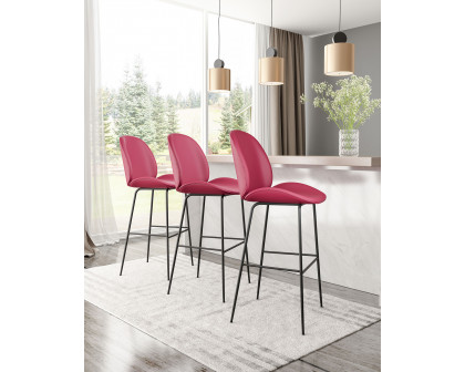 ZUO Miles Bar Chair - Red/Black