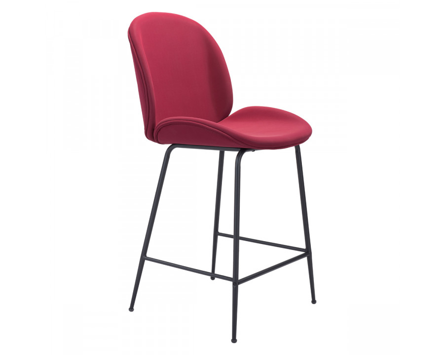 ZUO Miles Counter Chair - Red/Black