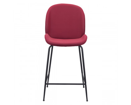 ZUO Miles Counter Chair - Red/Black