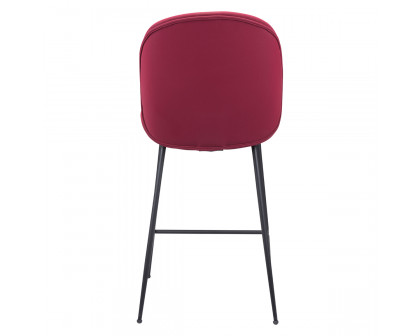 ZUO Miles Counter Chair - Red/Black