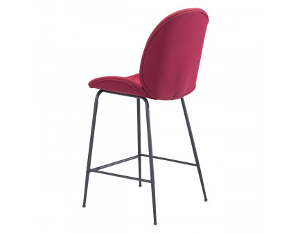 ZUO Miles Counter Chair - Red/Black