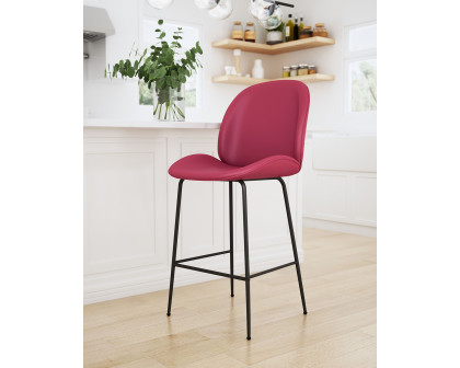 ZUO Miles Counter Chair - Red/Black