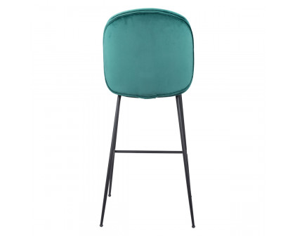 ZUO Miles Bar Chair - Green/Black