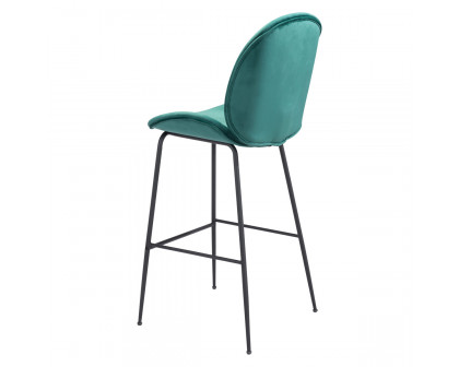 ZUO Miles Bar Chair - Green/Black