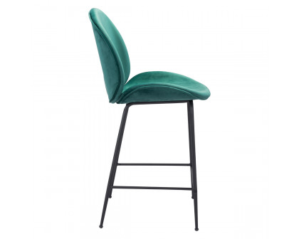 ZUO Miles Counter Chair - Green/Black