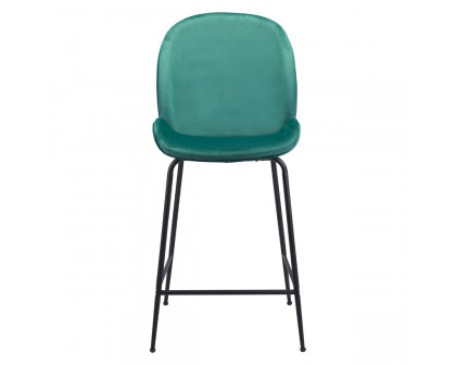 ZUO Miles Counter Chair - Green/Black