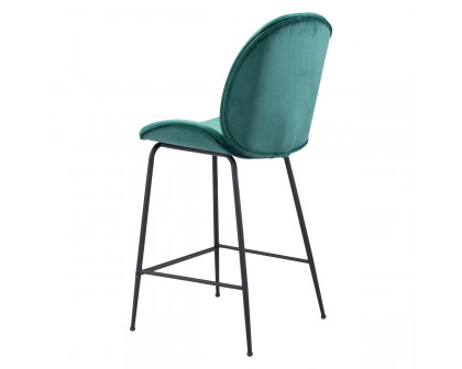 ZUO Miles Counter Chair - Green/Black