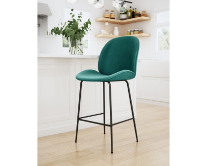 ZUO Miles Counter Chair - Green/Black