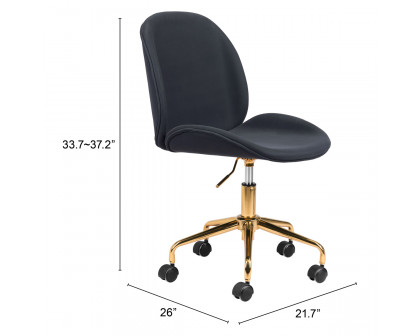 ZUO Miles Office Chair - Black/Gold