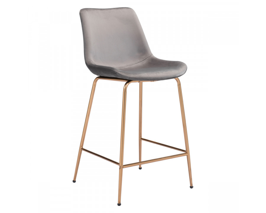 ZUO Tony Counter Chair - Gray/Gold