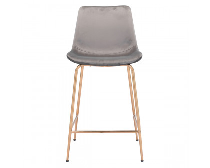 ZUO Tony Counter Chair - Gray/Gold