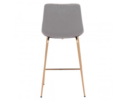 ZUO Tony Counter Chair - Gray/Gold