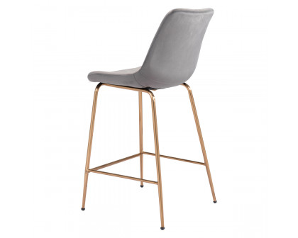 ZUO Tony Counter Chair - Gray/Gold