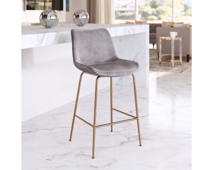 ZUO Tony Counter Chair - Gray/Gold