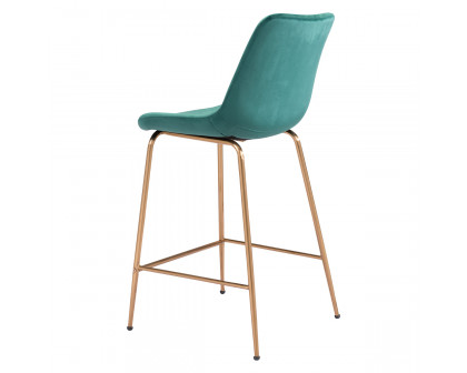 ZUO Tony Counter Chair - Green/Gold