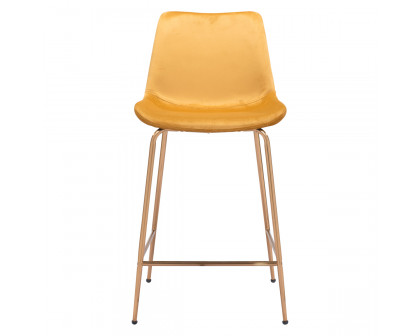 ZUO Tony Counter Chair - Yellow/Gold