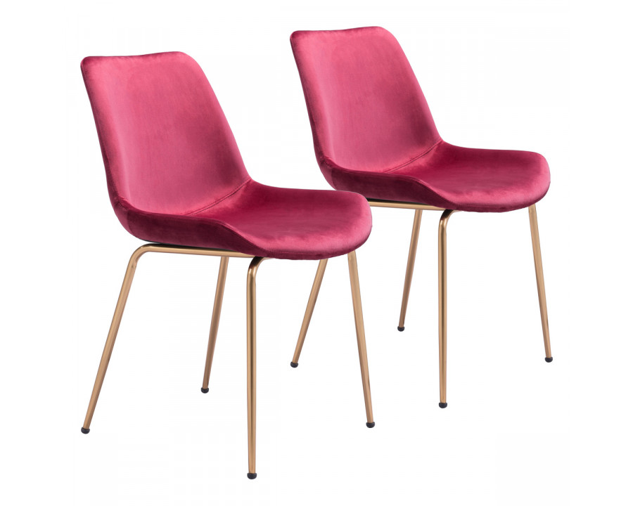 ZUO Tony Dining Chair (Set Of 2) - Red/Gold