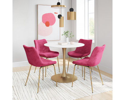 ZUO Tony Dining Chair (Set Of 2) - Red/Gold