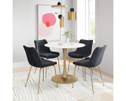 ZUO Tony Dining Chair (Set Of 2) - Black/Gold