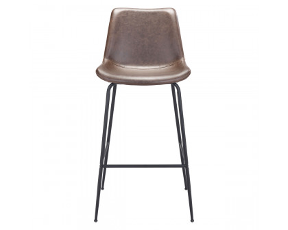 ZUO Byron Bar Chair - Brown/Black