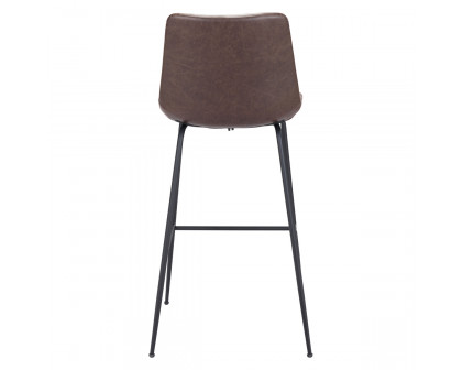 ZUO Byron Bar Chair - Brown/Black