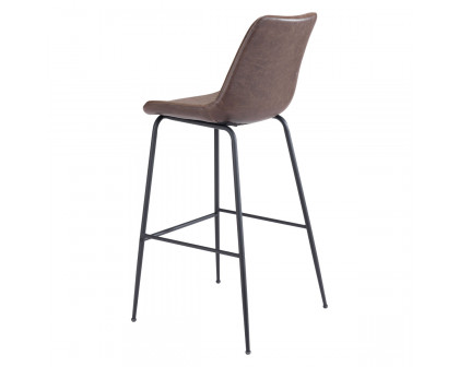 ZUO Byron Bar Chair - Brown/Black