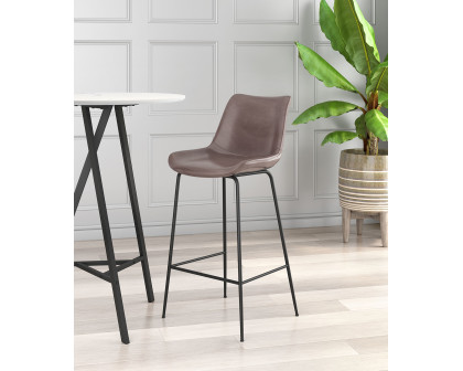 ZUO Byron Bar Chair - Brown/Black