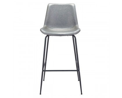 ZUO Byron Bar Chair - Gray/Black