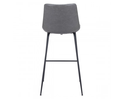 ZUO Byron Bar Chair - Gray/Black